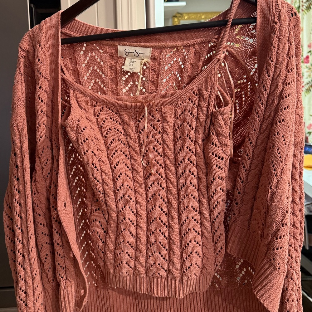 never worn 2 piece cardigan set